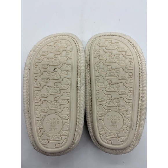 VINTAGE Disney Pinocchio Zara Home Kids Slippers Size 22/23 Cream Sherpa Cozy - Picture 5 of 6